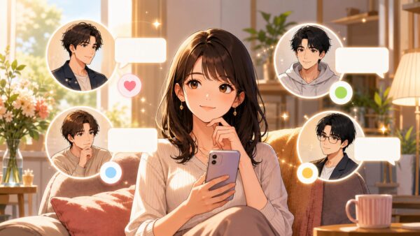 複数の相手から自分に合う男性を選ぶ日本人女性