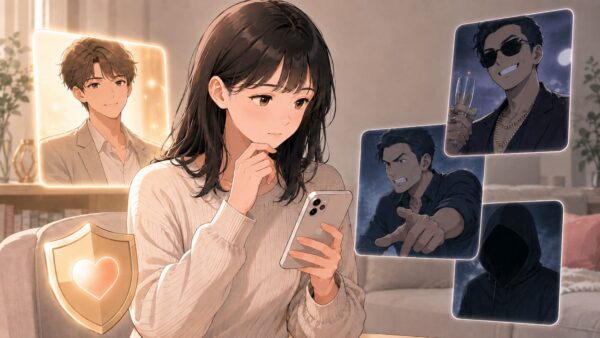 怪しい相手を避けながら安全に出会いを選ぶ女性